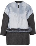Carolina Herrera Fox Fur Trimmed Jacket - Lyst