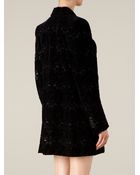 Ann Demeulemeester Flock Effect Overcoat - Lyst