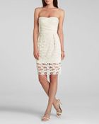 BCBGMAXAZRIA Dress - Adrianna Lace Strapless - Lyst