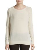Vince Cashmere Sheer-Paneled Raglan-Sleeved Sweater - Lyst