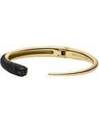 Michael Kors Black Pavé Gold-Tone Bangle - Lyst