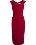 Amanda Wakeley Satomi V-Neck Fitted Dress - Lyst