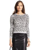 Diane von Furstenberg Metallic Leopard Sweater - Lyst