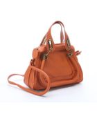 Chloé Dark Orange Leather 'Paraty' Small Convertible Bag - Lyst
