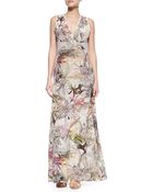 Waverly Grey Zoe Sleeveless Printed Silk Maxi Dress - Lyst
