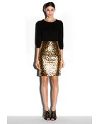 Milly Leather Pencil Skirt - Lyst