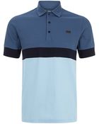 Burberry London Colour Block Cotton Polo Shirt - Lyst