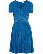 Halston Heritage Plissã© Stretch-Jersey Dress - Lyst