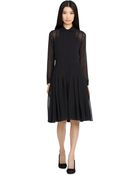 Brooks Brothers Silk Pleated Dress - Lyst