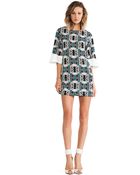 Shona Joy Bell Sleeve Mini Shift Dress - Lyst