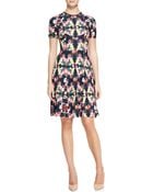 Erdem Armel Paneled Printed Dress - Lyst