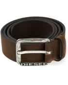 Diesel Logo Buckle Belt - Lyst