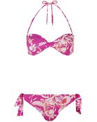 Matthew Williamson Botanical Feather Bandeau Bikini - Lyst