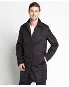 Prada Navy And Olive Reversible Three Quarter Length Raincoat - Lyst