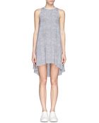 T By Alexander Wang Viscose Crepe Hem Flow Dress - Lyst
