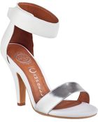 Jeffrey Campbell Hough Sandal White Leather - Lyst