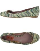 Missoni Ballet Flats - Lyst