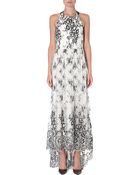 Alice + Olivia Isla T-Back Lace Black and White Dress - Lyst