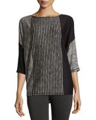 Max Studio Striped Dolman Sweater - Lyst