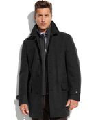 Michael Kors Michael Milos Wool-Blend Knit-Bib Car Coat - Lyst
