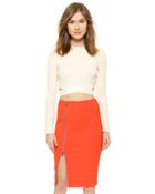 Elizabeth And James Sedonna Crop Top - Ivory/Ivory - Lyst