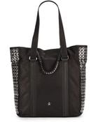 Ash Grommet Studded Leather Tote - Lyst