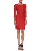 Diane von Furstenberg Zarita Boat-Neck Lace Dress - Lyst