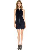 T By Alexander Wang Felt Dress - Ink - Lyst