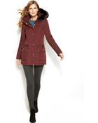 Calvin Klein Faux-Fur-Trim Puffer Coat - Lyst