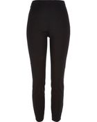 River Island Black Skinny Ankle Grazer Trousers - Lyst