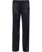Vince Satin High-Rise Wide-Leg Pants - Lyst