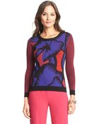 Diane von Furstenberg Dvf April Printed Wool Sweater - Lyst