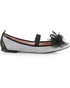 RED Valentino Embellished Jersey Ballet Flats - Lyst