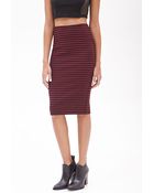 Forever 21 Ribbed Pencil Skirt - Lyst