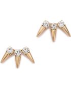 Jules Smith Rhinestone & Spike Earrings - Gold - Lyst