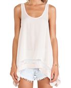 Free People Outlined High Low Cami - Lyst