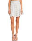 Rebecca Taylor Mixed Tweed & Lace Skirt - Lyst
