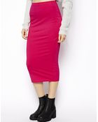 Asos Midi Pencil Skirt in Jersey - Lyst