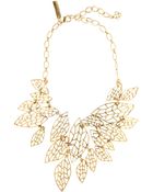 Oscar de la Renta Filigree Leaf Motif Necklace - Lyst