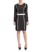 Calvin Klein Woven Princess Seamed Dress - Lyst
