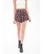 Forever 21 Watercolor Floral Woven Shorts - Lyst