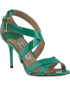 Jimmy Choo Louise Sandal Peppermint Patent - Lyst
