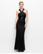 Ann Taylor Lace Halter Gown - Lyst