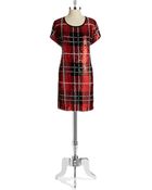MICHAEL Michael Kors Sequin Plaid Dress - Lyst