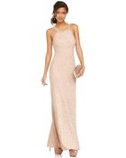 Adrianna Papell Sleeveless Beaded Gown - Lyst