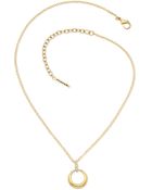 T Tahari Crystal Circle Pendant Necklace - Lyst