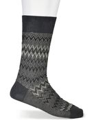 Missoni Cotton Blend Zigzag Knit Socks - Lyst