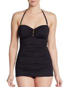 Calvin Klein Halter Maillot Swimsuit - Lyst