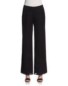 Saks Fifth Avenue Black Label Chiffon Wide-Leg Pants - Lyst