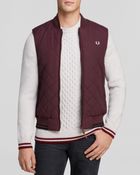 Fred Perry Diamond Quilted Vest - Lyst